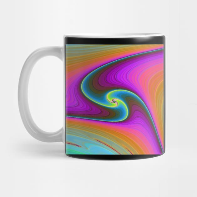 Psychedelic, Ombre, Fractal, Purple and Orange, Triswirl Design. by Funkiberd